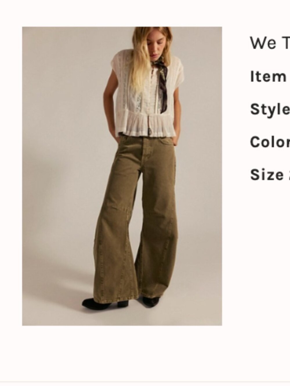 We The Free Eden High Slouchy Flare Jeans | Lasso | Womens 25